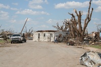 The house with the shoes placed under it