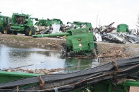 The carnage at the implement dealer is total