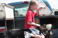 Katelynn and her calf