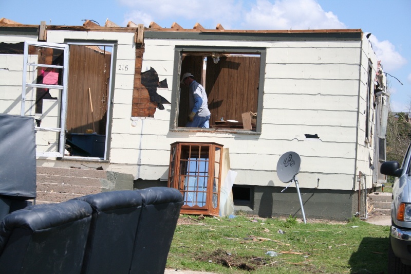My son with the camera sees someone in their home