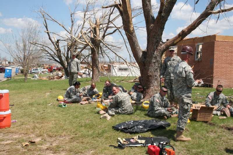 Eating their MRE's