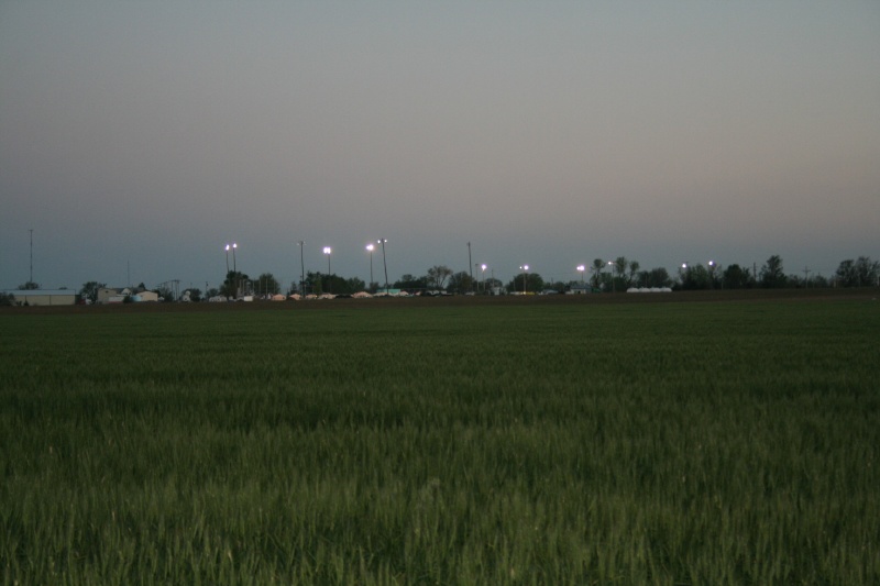 Power is on!  Ball field lights show Greensburg will be back!  Remember, this is only one week after the tornado hit!