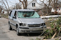 The tornado parked this here