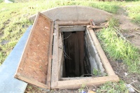 Shelter where Kim's hired hand, Andy and his wife survived