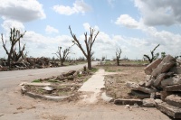 All the curbs, roads and sidewalks will need to be replaced.