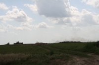 The landfill is in a valley, so it is not easy to see