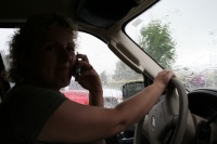 Kim talks to her mom.  We are trying to get weather info.