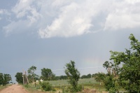 A small rainbow over Greensburg