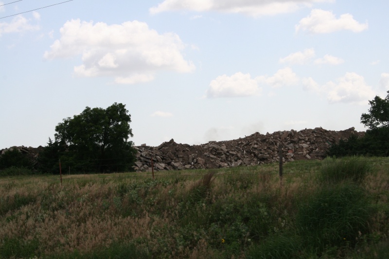 And this is the type of pile they wanted to bury on Kim's property; this is a much better location given the hills
