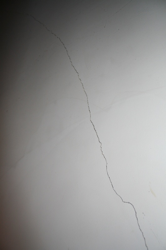 Every single wall has a crack.