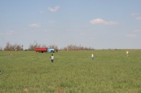 My sons helping - Jacob on left in blue shirt and Matthew with orange hat