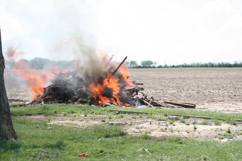 First of many burn piles