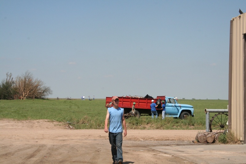 First of many dump truck loads