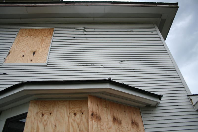 Pieces of the town are embedded in the house