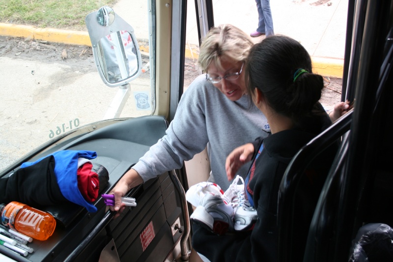 Shoes have been donated as most don't have any
