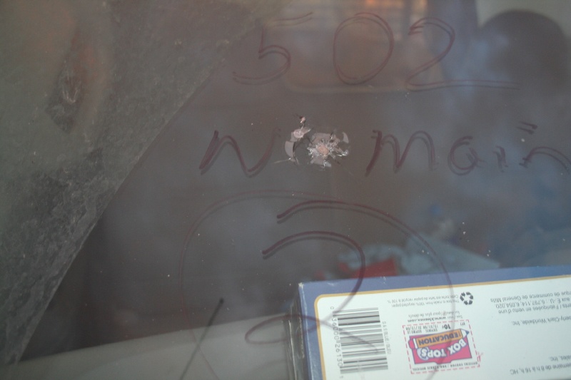 And tomorrow, back to Greensburg.  This is the mark we got the first day in order to go in to town.
