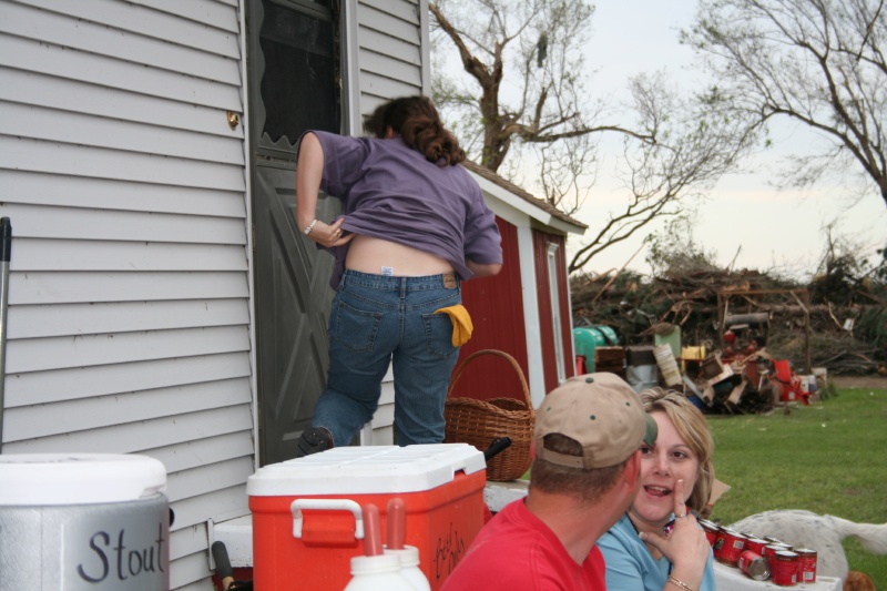 Instead of showing clevage to get FEMA to do something, I think the joke was around a tatoo that I don't have