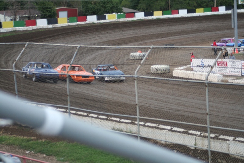 Matthew three wide in the fourth turn