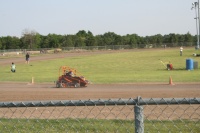 Jacob racing  his heat race.