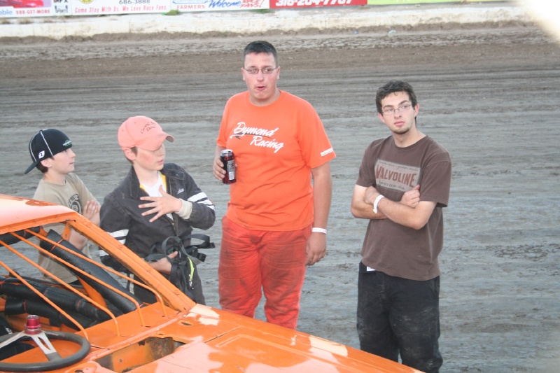 Racers discussing - what else - the race!