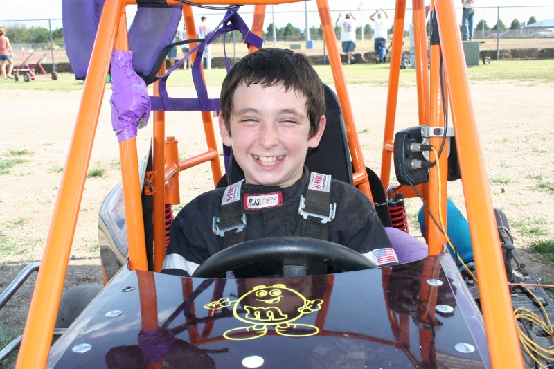 Jacob gets ready to race.