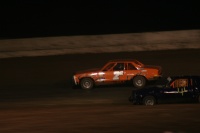 Racing hard in his first race.