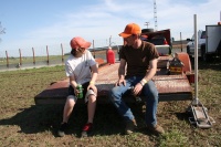 Pre-race discussion; notice AMP and Full Throttle