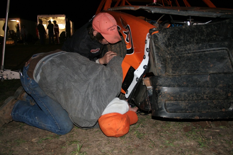 Inspecting the frame.