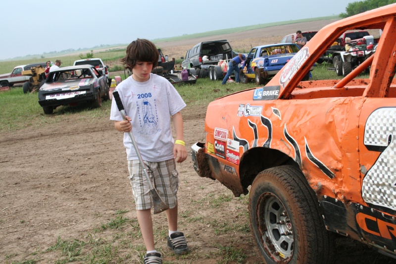 Cleaning off the mud