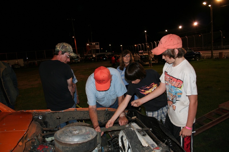 Inspecting after the race