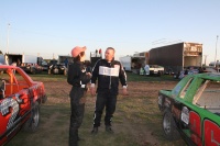 Discussing the heat race with Josh