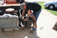 Everything is bent after being put in to the wall at Minnie