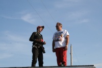 Coaching from Randy before the race