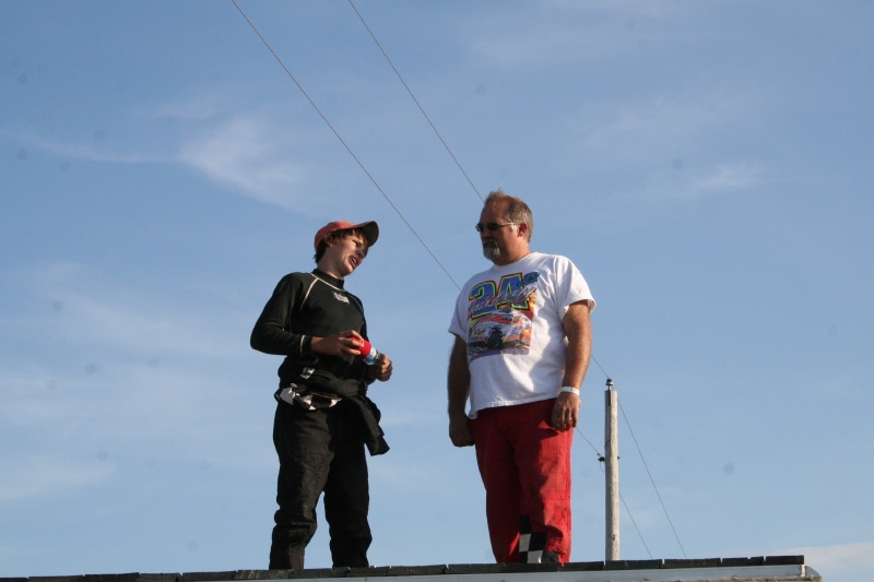 Coaching from Randy before the race