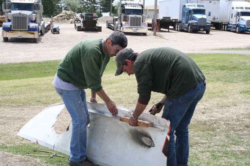 Repairs continue that morning