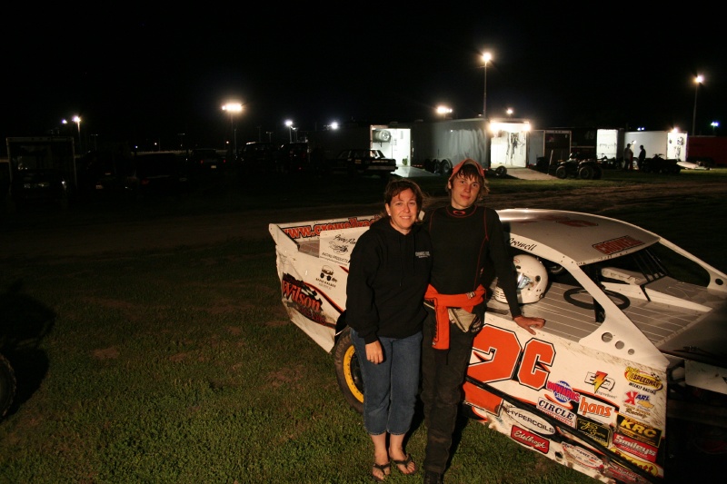 With his greatest fan on and off the track