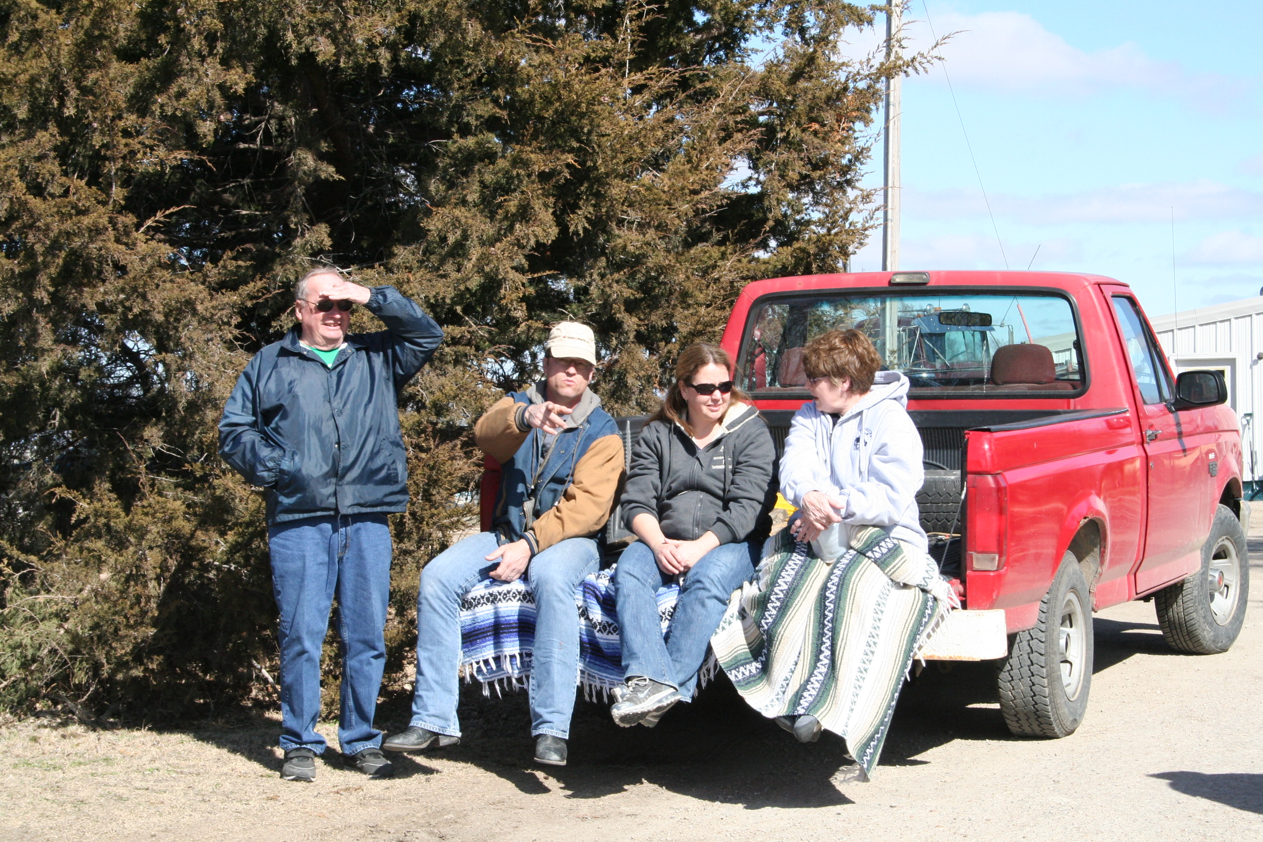 The Folkerts enjoy the parade
