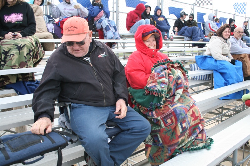Grandma is happy to be at the races
