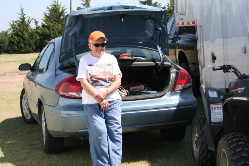 Grandma Effie hanging out in the pits