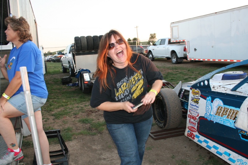 Having fun - party in the pits