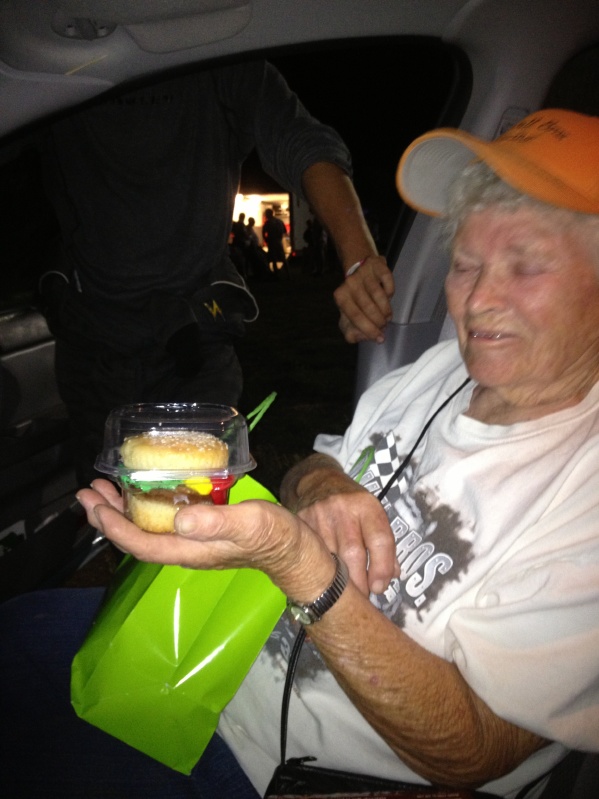 Celebrating Grandma's Birthday at Salina Race