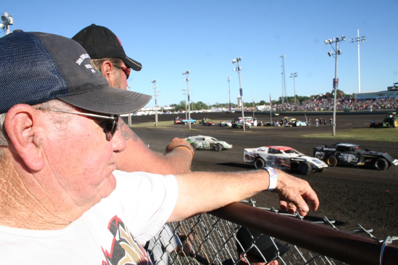Grandpa watches on